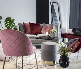 Пуф GAMBY HOUSE NORDIC серый арт 1504022 в интерьере