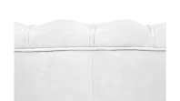 Низкое кресло ракушка Pearl White на черных ножках