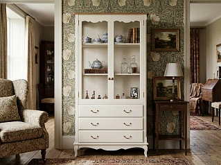 красивый Шкаф "Леонтина (Leontina)" для посуды высокий 3 ящика арт ST9355/3