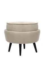 заказать Пуф Pearl Adorn Taupe на черных ножках