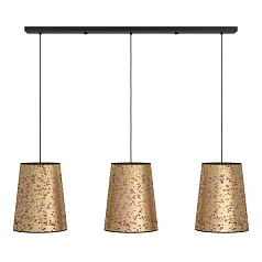 стильные 390293 Люстра CASTUERA, 3X25W (E27), L1310, B300, H1500, сталь, черный/бумага декорированная розовыми лепестками, золотой, розовый