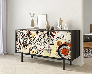 Комод две дверки и три ящика "Emerson" by Kandinsky арт EM08/Print_01 в интернет-магазине
