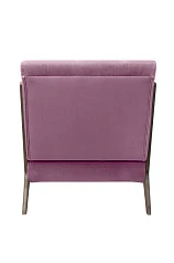 стильные Низкое кресло с деревянными подлокотниками Mody Pink розовый