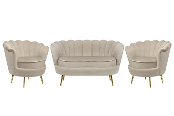 купить стильный Комплект кресел и дивана ракушка Pearl Double Taupe