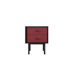 купить Тумбочка с двумя ящиками "Emerson" арт EM16/red/L в интернет-магазине