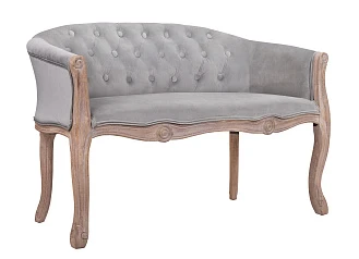 Двухместный дизайнерский диван Kandy Double Grey Velvet