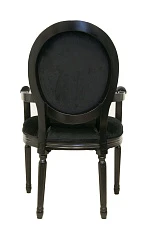 Мягкий стул с подлокотниками Diella Black Velvet в интерьере