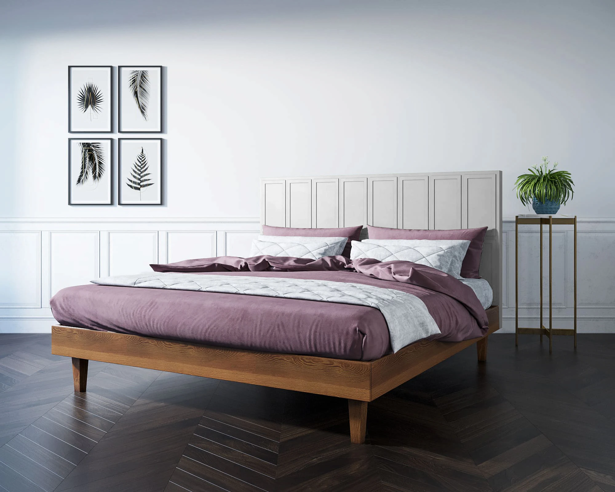 купить красивые Кровать "Andersen" 160х200 см арт AN160WH в интернет-магазине