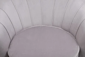 красивое Низкое кресло ракушка Pearl Grey