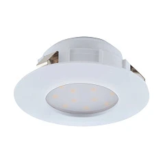фото 95817 Светодиодный встраиваемый светильник PINEDA, 1х4,9W(LED), ?78, IP44, пластик, белый в интерьере