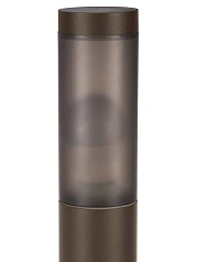 900986 Уличный напольный светильник с датчиком движения HELSINKI, 1X15W (E27), IP44, H450, нержавеющая сталь, коричневый/пластик, черный полупрозрачны