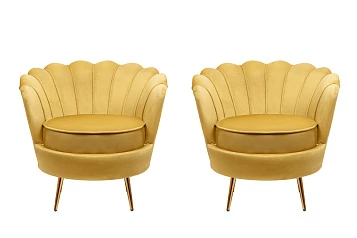 заказать стильное Комплект кресел ракушка Pearl Yellow