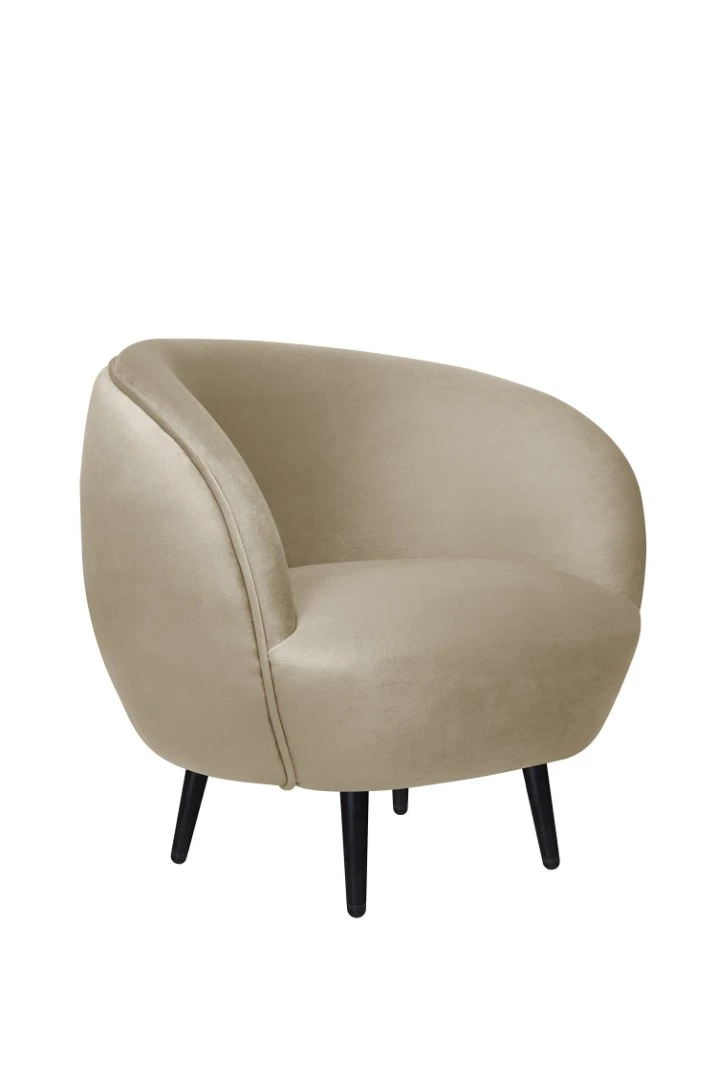 Мягкое кресло Small Benee Taupe на черных ножках на заказ в интернет-магазине