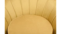 заказать Низкое кресло ракушка Pearl Yellow на черных ножках