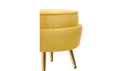 купить Кресло с пуфом ракушка Pearl Yellow