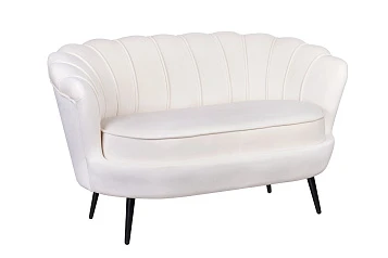 Диван ракушка Pearl Double Beige на черных ножках в интернет-магазине