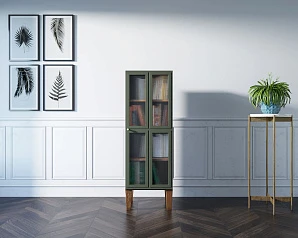 купить красивые Шкаф-витрина "Andersen" с рифлеными стеклами арт AN14