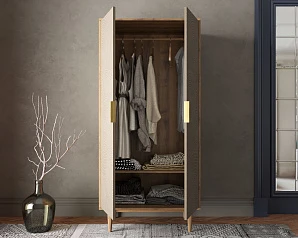 красивый Шкаф малый двухстворчатый "Line" R24/beige