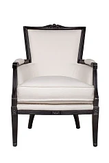 Мягкое полукресло с подлокотниками Tous white в интерьере