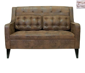 заказать Дизайнерский двухместный диван Hublon розовый