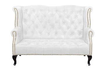 купить красивый Кожаный дизайнерский диван лофт Royal Sofa White в интернет-магазине