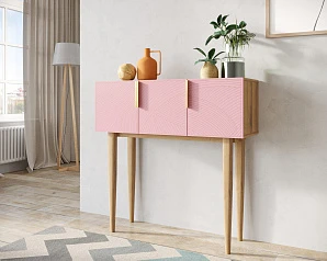 стильный Консоль с тремя дверками "Line" LN15/GR1/pink