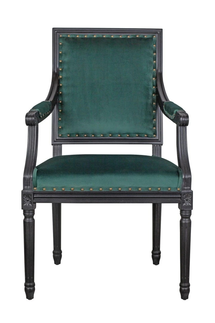 Мягкий стул с подлокотниками Runako Green на заказ в интернет-магазине