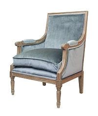 стильное Классическое кресло Coolman Grey Velvet
