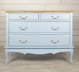 купить стильный Комод «Leontina Blue» на 4 ящика арт ST9315B