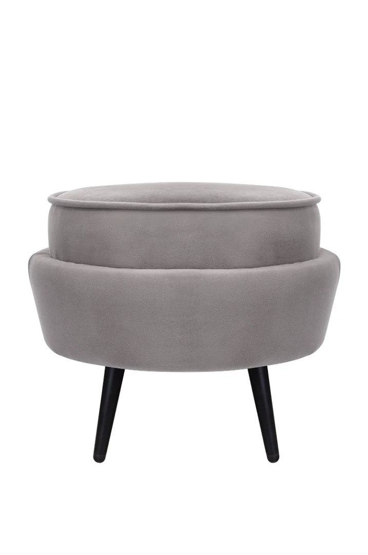 купить Пуф Pearl Adorn Grey на черных ножках в интернет-магазине