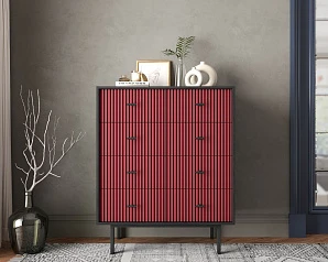 стильный Комод на восемь ящиков "Emerson" арт EM20/red/L на заказ
