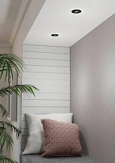 900752 Комплект встраиваемых светильников PENETO, 3X4,6W (GU10), ?87, сталь, черный на заказ в интернет-магазине