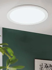 97502 Светодиодный потолочный светильник SARSINA диммир., 36W(LED), 3600lm, ?450, H50, алюминий, белый в интерьере