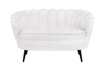 красивый Двухместный диван Pearl Double Boucle на черных ножках