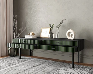 красивые Консоль с двумя ящиками "Emerson" арт EM23/green/L