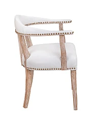 купить стильный Мягкий стул с подлокотниками Tanner White Leather в интернет-магазине