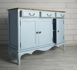 купить Комод "Leontina Blue" (3 ящика и 3 двери) арт ST9344B