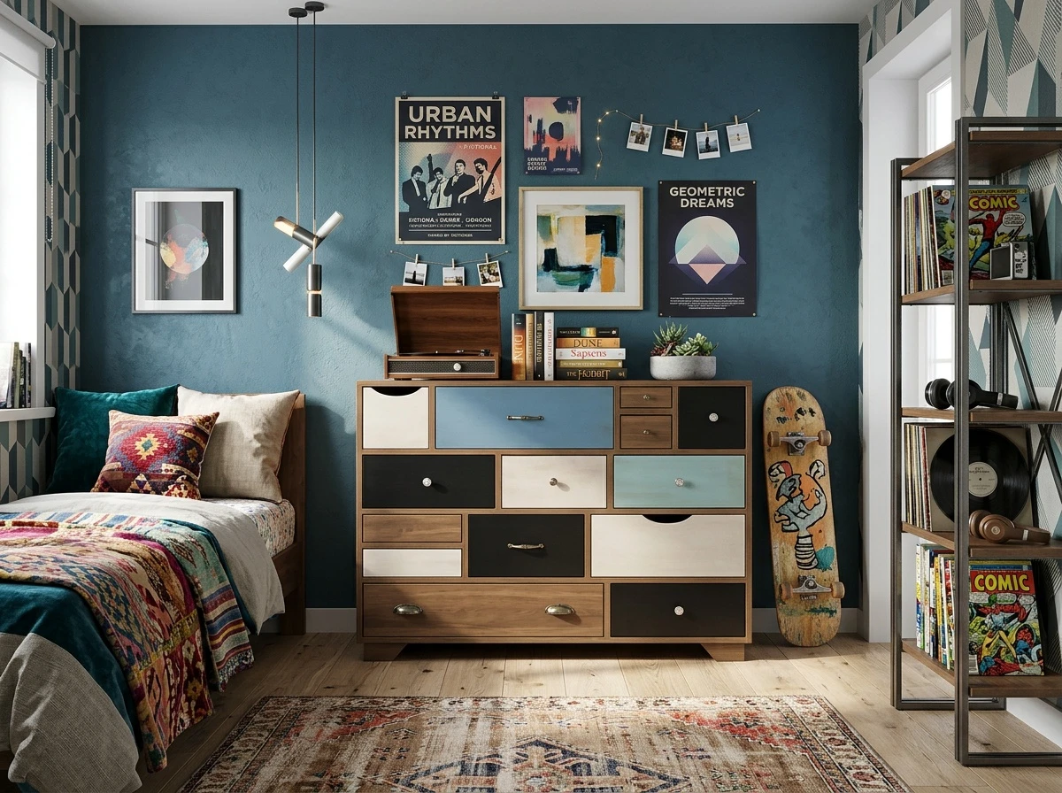 стильный Комод «Акварель (Aquarelle)» 14 ящиков арт RE-13ETG/4 на заказ