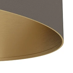 390336 Люстра SANTANDRIA, 2X40W (E27), L1050, B350, H1500, сталь, дерево, матовая латунь, коричневый/текстиль, капучино, латунь