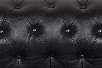 купить Диван из черной кожи Chesterfield Black Leather 2S