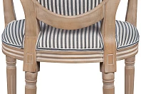 фото Мягкий стул с подлокотниками Volker Arm Black Pinstripe