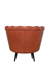 купить Низкое кресло ракушка Pearl Brown на черных ножках