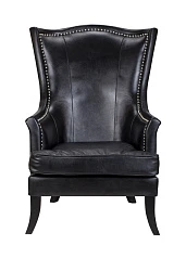 красивое Кожаное кресло каминное Chester Black Leather на заказ