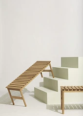 фото БАНКЕТКА ROW HUBSCH 122 СМ, ДУБ, НАТУРАЛЬНЫЙ в интерьере