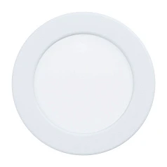 фото 99148 Светодиодный встраиваемый светильник FUEVA 5, 5,5W (LED), ?117, ET26, 700lm, 4000K, сталь, белый/пла в интерьере