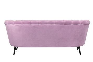 Диван ракушка Pearl Triple Pink на черных ножках