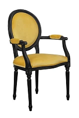 красивый Мягкий стул с подлокотниками Delo Kora Arm Yellow на заказ
