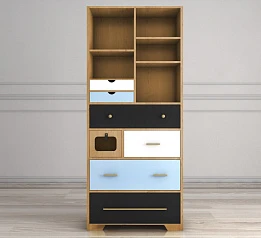 красивый Стеллаж малый "Aquarelle Birch" арт RE-30ETG