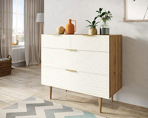 купить красивый Комод с четыремя ящиками "Line" LN14/GR1/beige