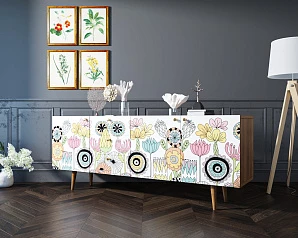 красивый Комод "Berber" удлиненный арт BB11/Print_03
